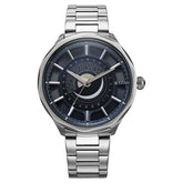Titan Stellar Analog Men's Watch with Sun Moon Phase and Blue Dial and Silver Stainless Steel Strap,  10028SM01